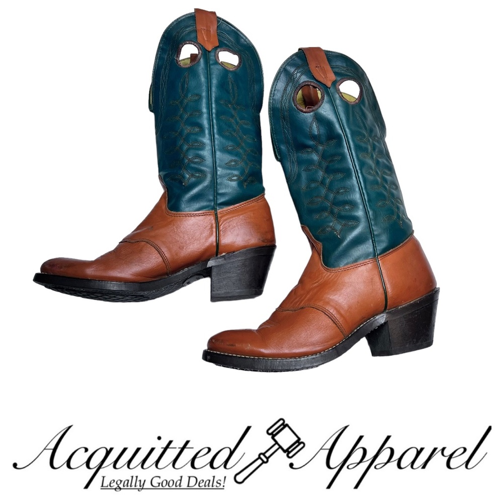 Wrangler Women's Western Style Two Tone Leather Cowboy Boots